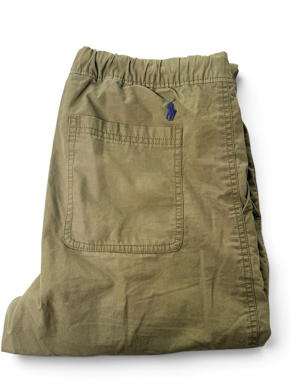 Polo Ralph Lauren Boys XL 18-20 Khaki Jogger Pants Elastic Waist Olive